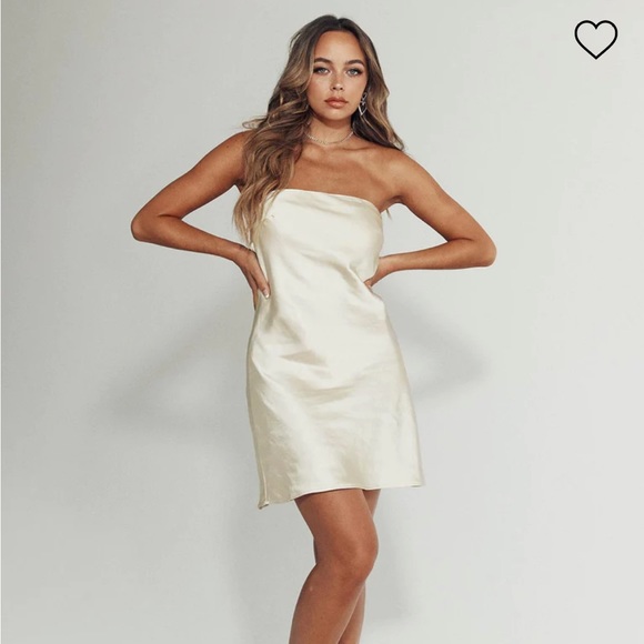 GOLD STRAPLESS DRESS - Picture 4 of 5